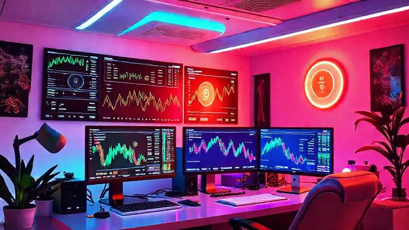 Oficina futurista: enfoque digital y riqueza